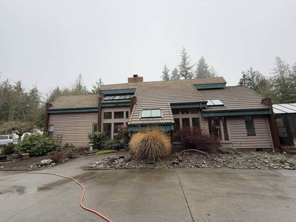 After pressure washing